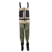 Top Quality Breathable Chest Fly Fishing wader with Waterproof Zipper